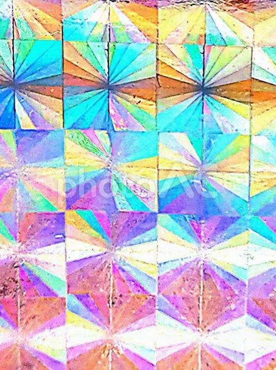 万華鏡っぽいカラフル背景 カラフル,集合体,テクスチャの写真素材