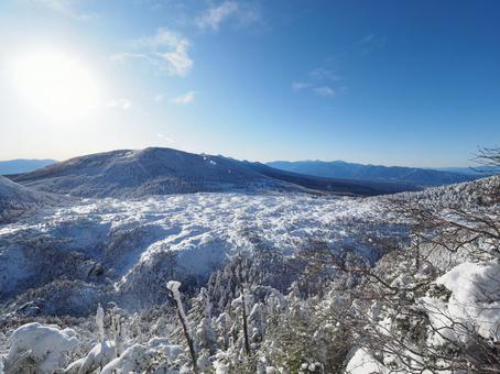 雪景色・冬の北横岳坪庭 雪景色・冬の北横岳坪庭の写真