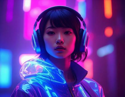 サイバーな女性 サイバーな女性の写真