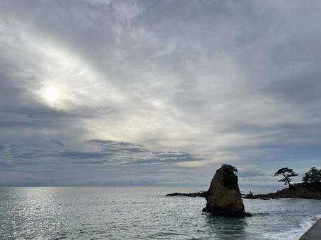 海 海,立石海岸,横須賀の写真素材