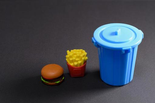 転売でハンバーガーを捨てるイメージ 転売でハンバーガーを捨てるイメージの写真