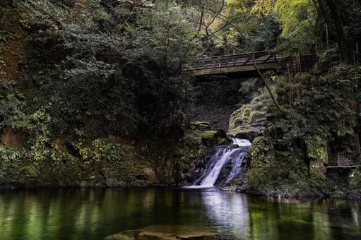三重-【赤目四十八滝（紅葉）】 赤目四十八滝,赤目四八滝,川の写真素材