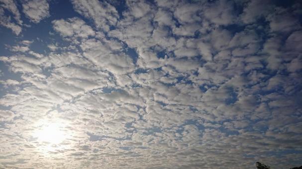 太陽と秋の雲 太陽と秋の雲の写真