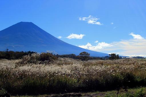 秋の富士山の写真