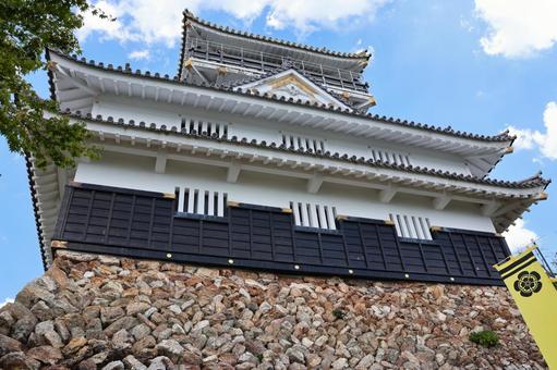 7月下旬の岐阜城の天守 7月下旬の岐阜城の天守 岐阜城,天守,石垣の写真素材