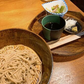 ざるそばセット おいしい,食事,麺の写真素材
