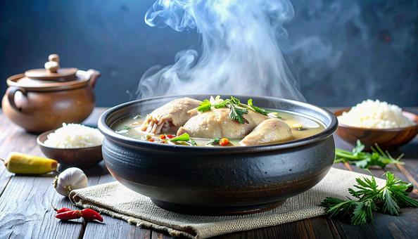 参鶏湯 参鶏湯の写真