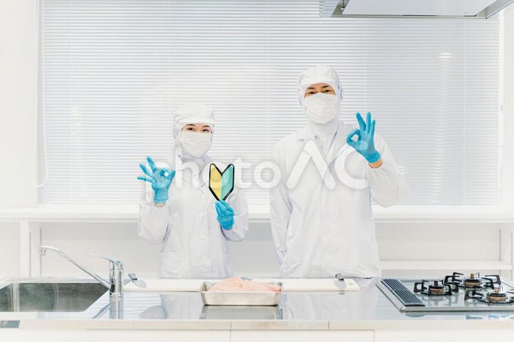 食品加工の仕事をする作業員（未経験歓迎） 食品加工,精肉加工,未経験者の写真素材