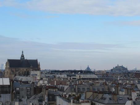 フランスのパリ(オペラ座方向)の風景 フランスのパリ(オペラ座方向)の風景 パリ中心部,展望,風景の写真素材