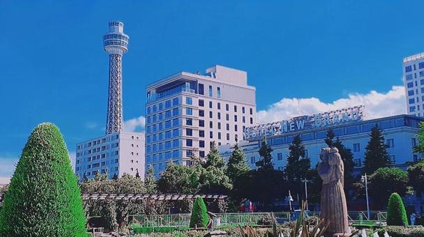 山下公園からの風景 山下公園からの風景 山下公園,横浜,水の守護神の写真素材