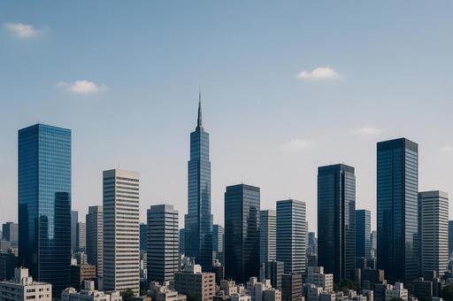 高層ビルが立ち並ぶ現代都市の風景 高層ビルが立ち並ぶ現代都市の風景の写真