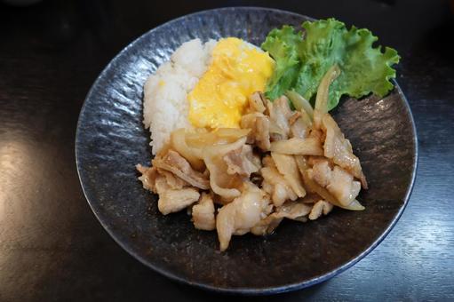 しょうが焼きのワンプレート しょうが焼きのワンプレートの写真