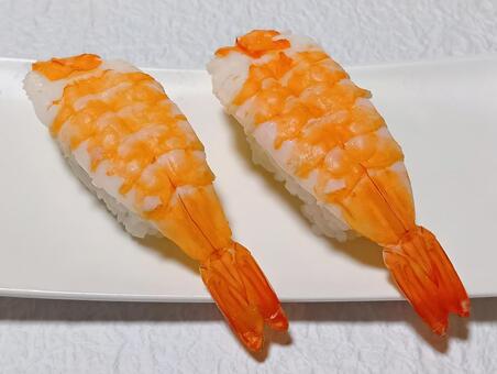 エビ　握り寿司 エビ,握り寿司,日本料理の写真素材