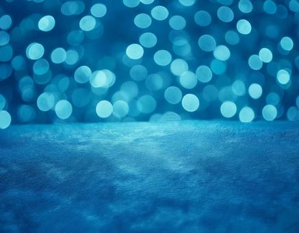 青い玉ボケの写真