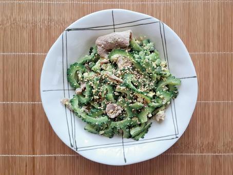 夏野菜ゴーヤと豚肉の炒め物_3 夏野菜ゴーヤと豚肉の炒め物_3 夏野菜,ゴーヤ,豚肉の写真素材