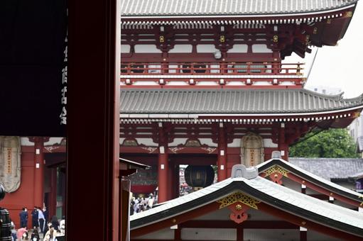 浅草寺の門 浅草,浅草寺,東京観光の写真素材
