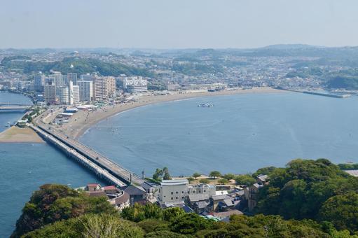 江の島シーキャンドルから見た湘南の景色 江の島シーキャンドルから見た湘南の景色 シーキャンドル,江の島,公園の写真素材