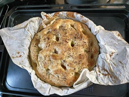 フォカッチャ フォカッチャ,イタリアン,小麦粉の写真素材