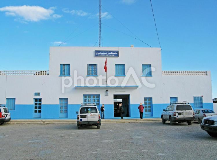 チュニジア　メトラウイ　メトラウイ駅 チュニジア,メトラウイ,メトラウイ駅の写真素材