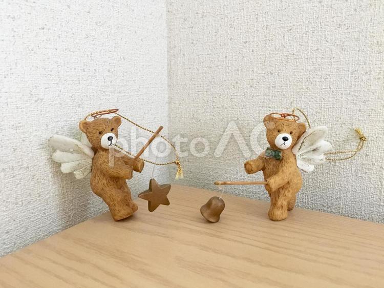 クリスマスオーナメント（クマの天使） クリスマス,オーナメント,飾りの写真素材