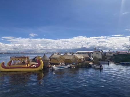 チチカカ湖 チチカカ湖 ペルー,南米,プーノの写真素材