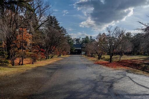 秋の弘前城散歩 弘前城,弘前公園,歴史の写真素材