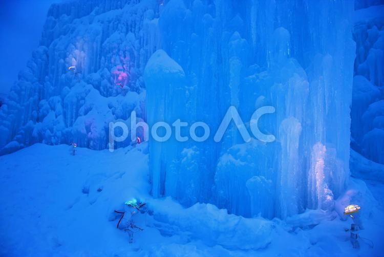 支笏湖の氷濤まつり 氷濤まつり,支笏湖,コピースペースの写真素材