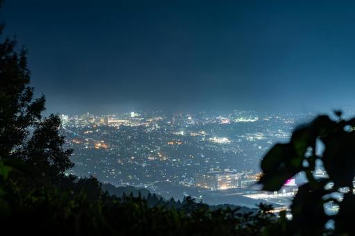 米ノ山展望台から見た日向市の夜景 米ノ山展望台から見た日向市の夜景の写真