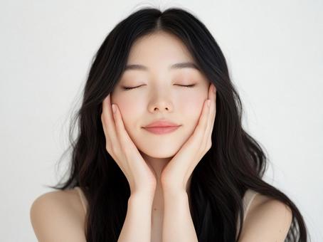 女性 スキンケアイメージ※AI生成 女性 スキンケアイメージ※AI生成の写真
