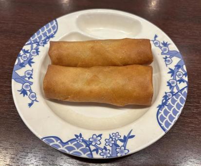 春巻き 春巻き 春巻き,お皿,中華の写真素材