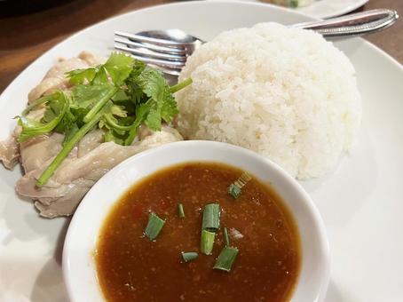 美味しそうなカオマンガイ・タイ料理・鶏肉 美味しそうなカオマンガイ・タイ料理・鶏肉の写真