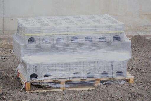 建設現場コンクリートブロック1　工事素材 コンクリートブロック,石,コンクリの写真素材