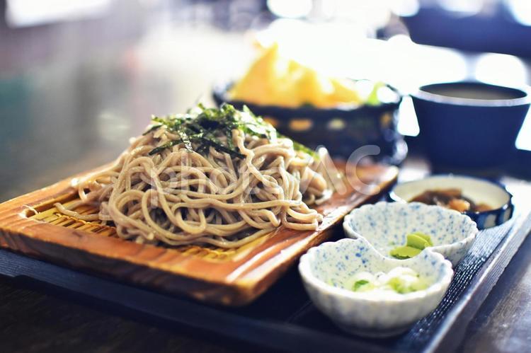 手打ち蕎麦（天ぷら蕎麦）2 手打ち蕎麦,手打ちそば,蕎麦の写真素材