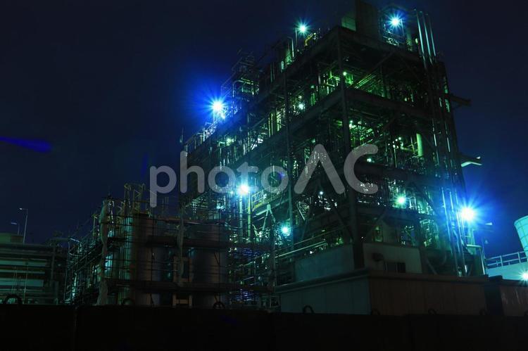 川崎　工場夜景【国内・神奈川県】 工場夜景,夜景,川崎の写真素材