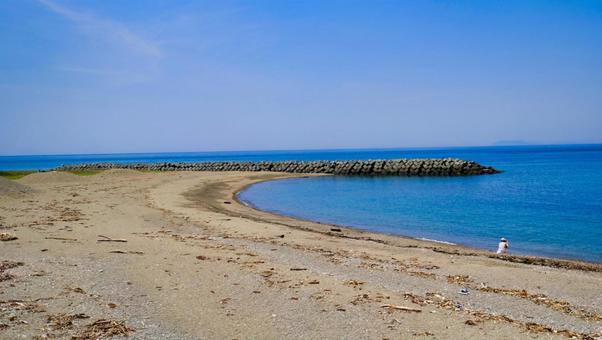 愛媛県の砂浜 愛媛県,海水浴場,風景の写真素材