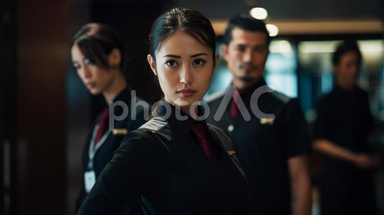 ホテルマン 複数人 02 ホテルマン,複数人,男性の写真素材