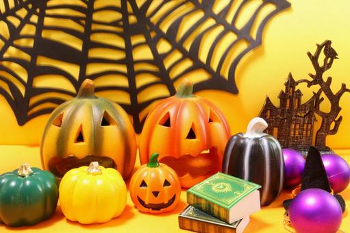 黄色系の背景のハロウィン画像 9 黄色系の背景のハロウィン画像 9 ハロウィン,ハロウィーン,かぼちゃの写真素材