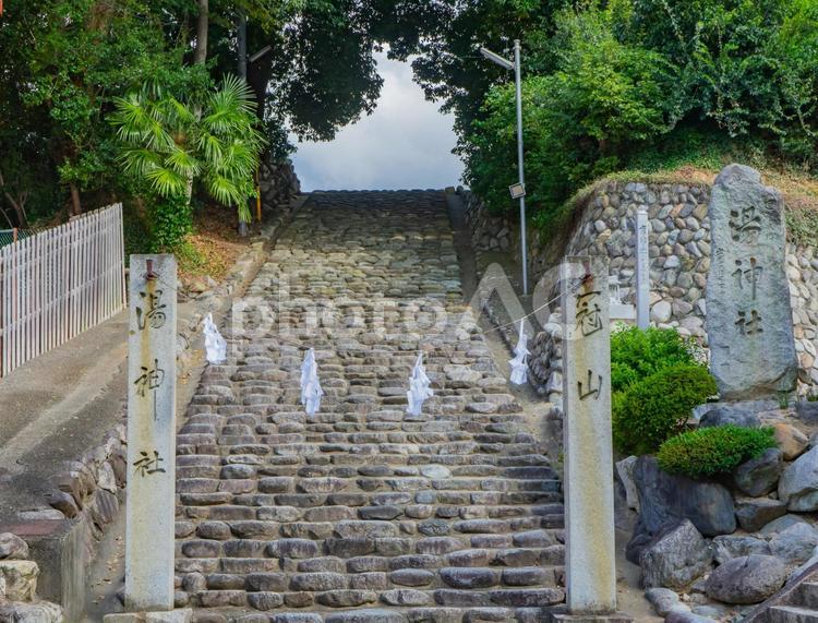 湯神社の風景 湯神社,神社,愛媛の写真素材