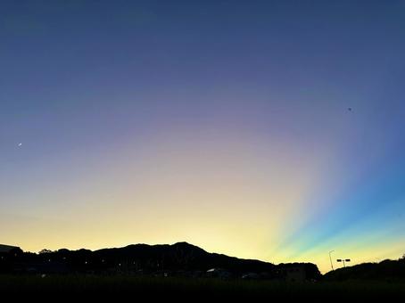 虹色の空 虹色の空の写真