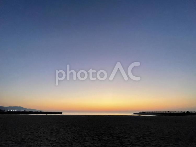 愛媛県五色浜の夕暮れ 空,海,愛媛の写真素材