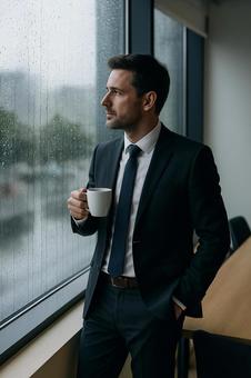 雨の日のコーヒーブレイク 雨の日のコーヒーブレイクの写真