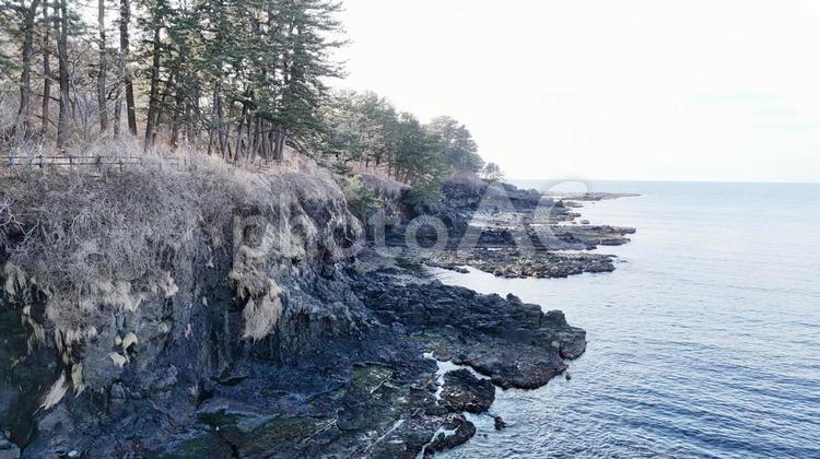 深浦町　岡崎海岸周辺④ 海,断崖,絶壁の写真素材