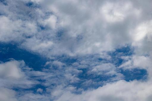 白い雲が広がるさわやかな空 白い雲が広がるさわやかな空 空,雲,背景の写真素材