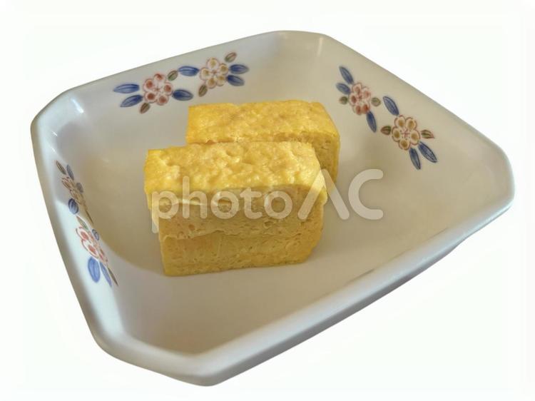 卵焼き　皿2 卵焼き,だし巻き卵,たまごの写真素材