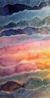 柔らかなパステルカラーの抽象画 柔らかなパステルカラーの抽象画の写真