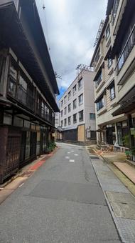 山形県肘折温泉の温泉街 山形県肘折温泉の温泉街 路地,温泉街,町並みの写真素材
