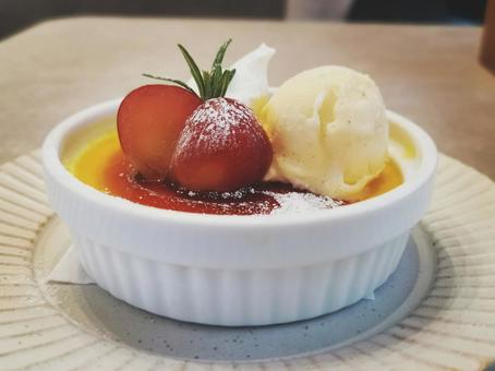 かぼちゃプリン 喫茶店,カフェ,cafeの写真素材