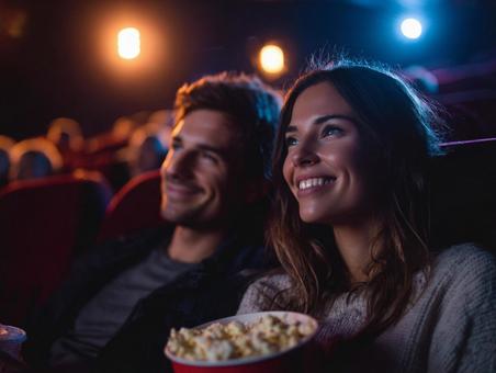 ロマンチックな映画デートの写真