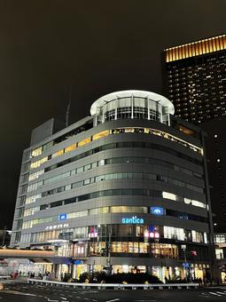 神戸・三ノ宮・交通センタービル 夜景,交通センタービル,夜の写真素材