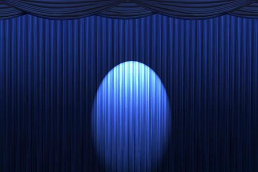 緞帳に当てるスポットライト2 舞台幕,赤,カーテンの写真素材